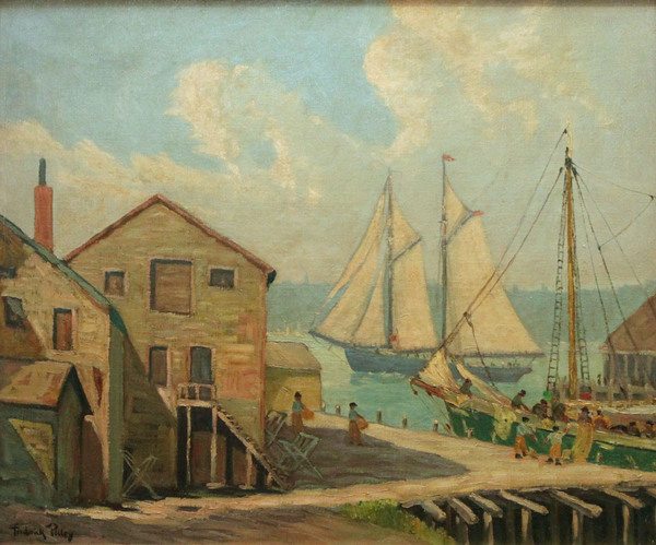 Polley 20x24 Harbor with Figures 2